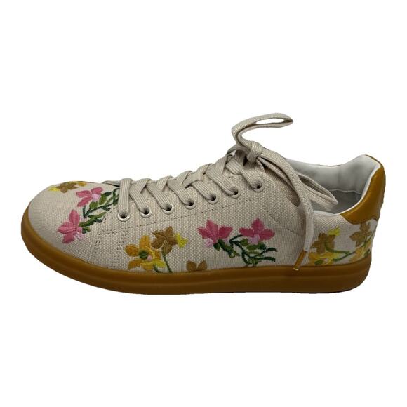 Tory Burch sneakers Howell T floral embelished Floral 8 cream spiced - Picture 1 of 8